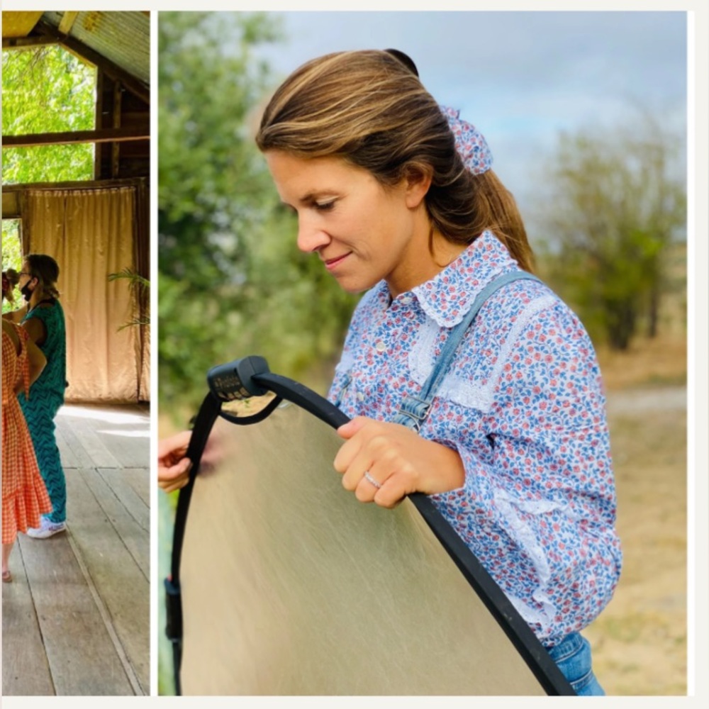NWT Pink City Prints Ditsy Peach Western Shirt in XS